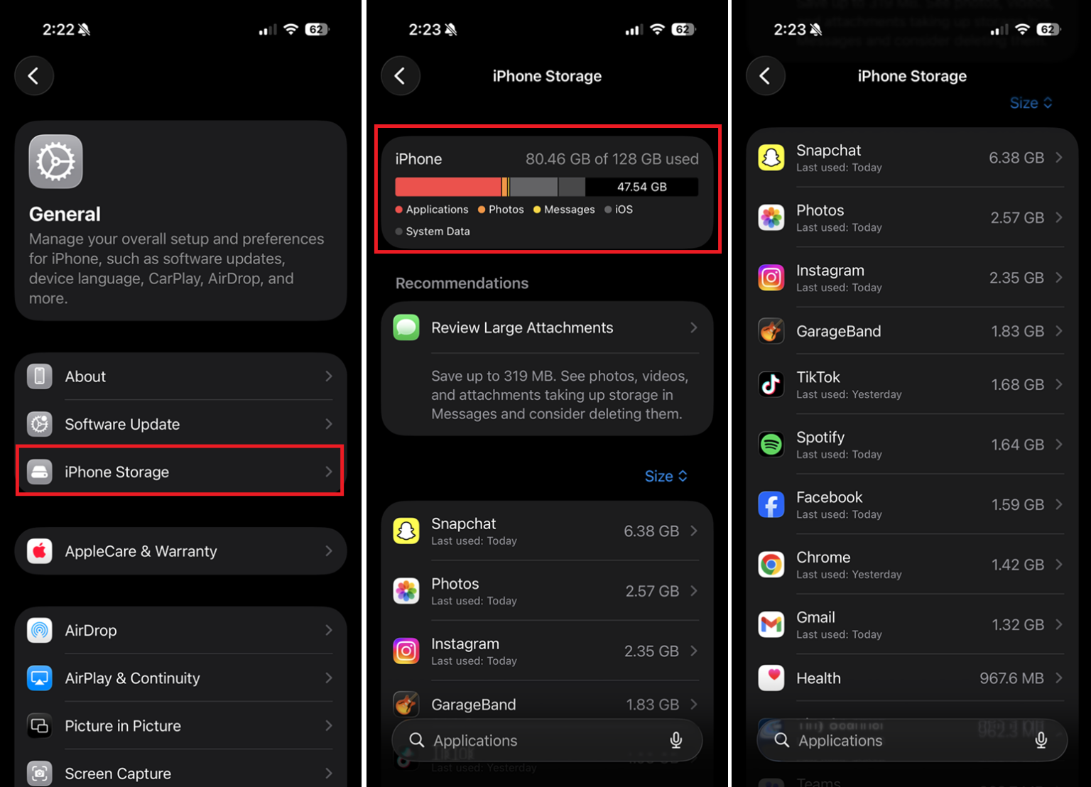 dữ liệu lưu trữ ios