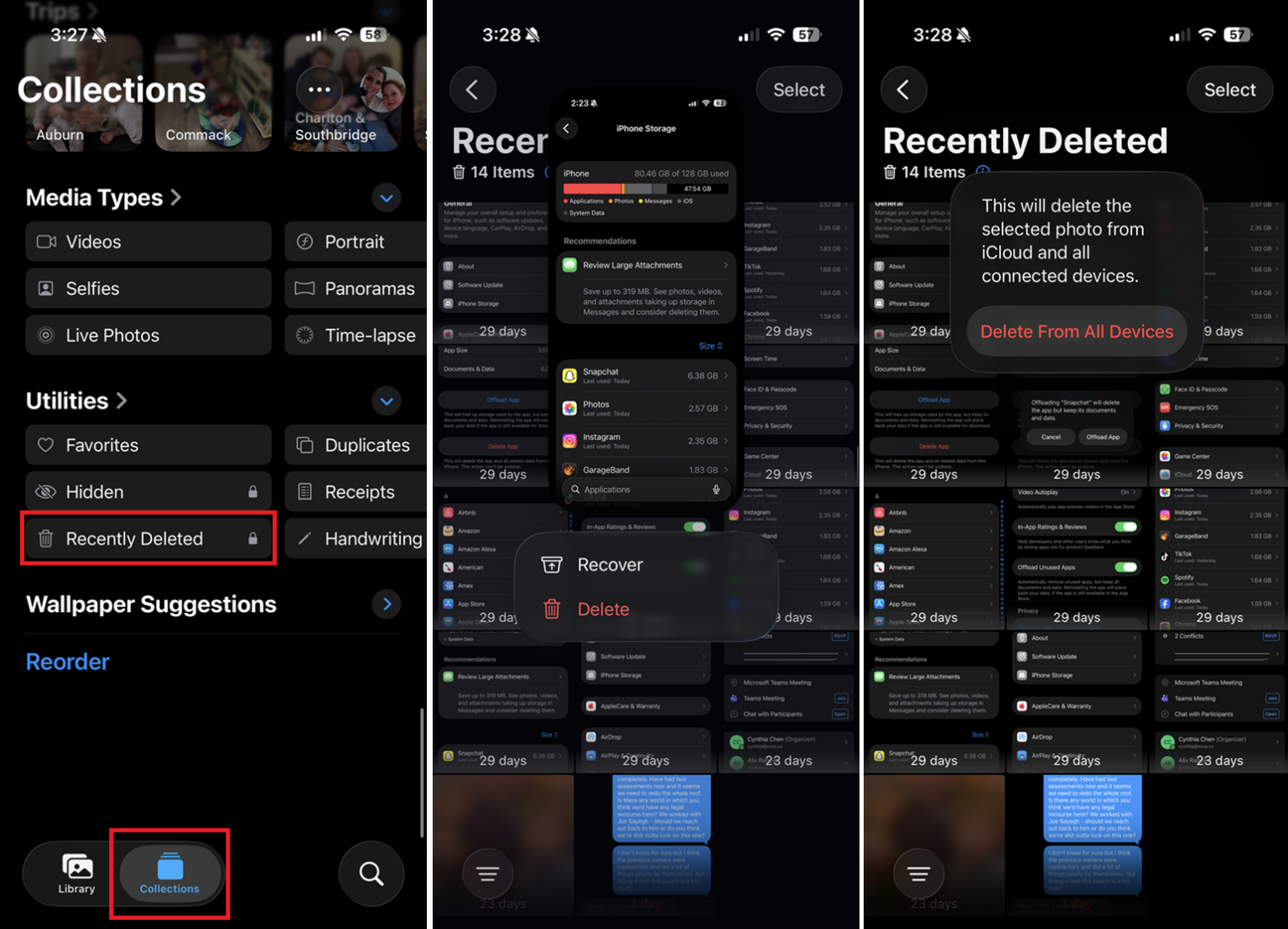 ảnh đã xóa gần đây trên iOS ảnh đã xóa gần đây trên iOS
